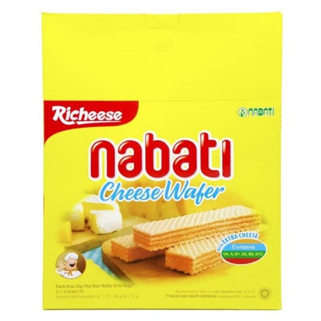 Bánh kem xốp phô mai Richeese Nabati hộp 340g