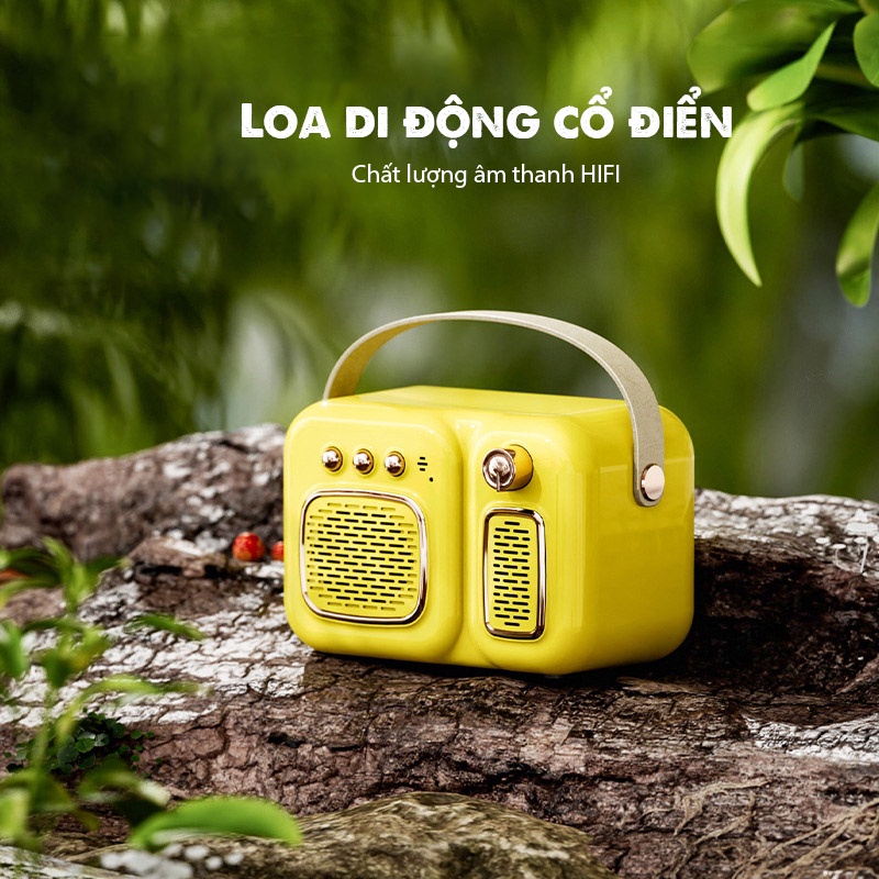 Loa Bluetooth không dây mini thiết kế cổ điển T3 decor trang trí phòng làm quà tặng ý nghĩa - mẫu mới 2022