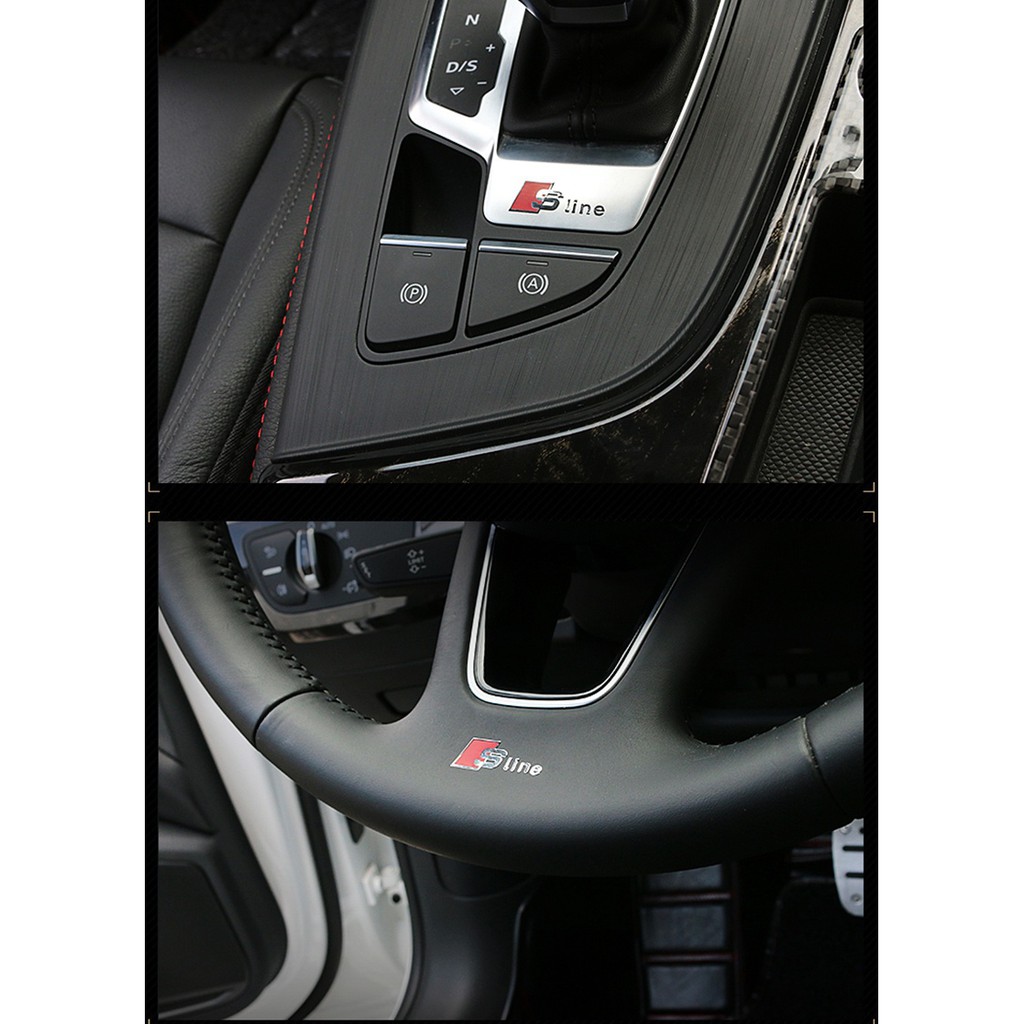 Bộ 4 Miếng Dán Trang Trí Xe Hơi audi s a1 a3 a4 a5 Bằng Kim Loại