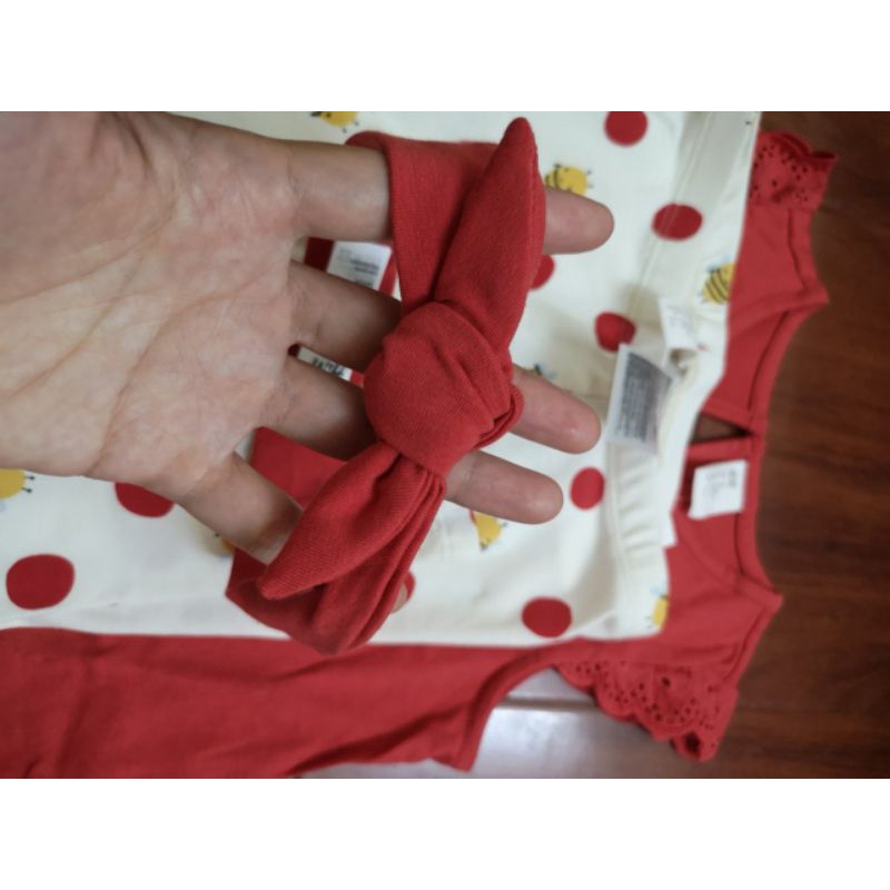 Set đồ bộ có băng đô cho bé H&M Auth HM