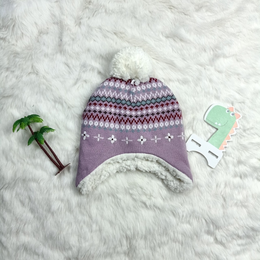 Mũ len - Tím hoa