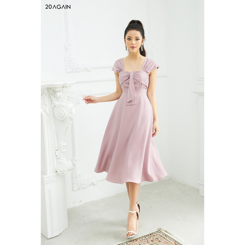 Đầm xòe nơ ngực 20AGAIN DEA1026 | BigBuy360 - bigbuy360.vn