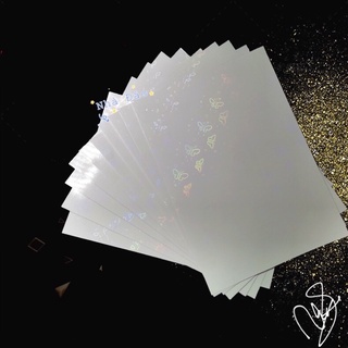 Màng cán hologram_trang trí toploader,card