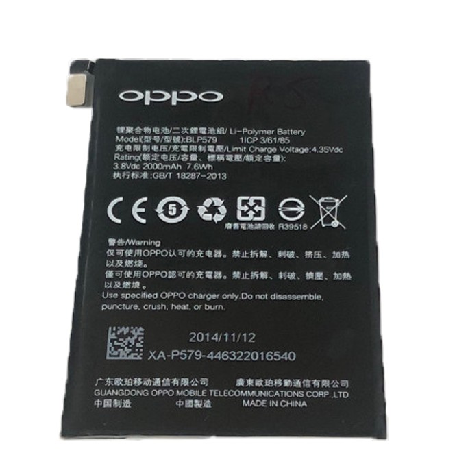 Pin xịn cho Oppo R5 R8107, R8106 (BLP579) 2000mAh Zin Máy - Bảo hành đổi mới