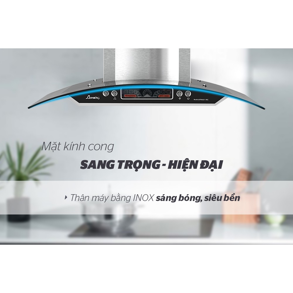 Máy hút mùi kính cong APEX APB6601-90C