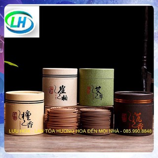 Nhang trầm hương , nhang cao cấp 50 đĩa thời gian cháy 4 giờ đựng trong hộp giấy kín - Hương thơm ngát