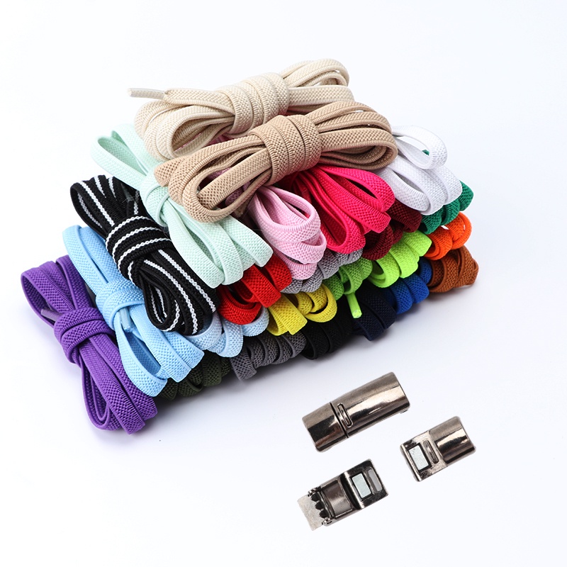 1 Cặp Dây Giày Co Giãn Khóa Nam Châm Không Cần Buộc Dành Cho Trẻ Em Và Người Lớn