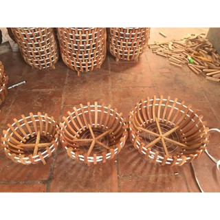 Chậu trồng lan bằng gỗ size 35cm mới