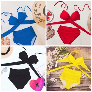 Đồ bơi bikini nữ đi biển cạp cao nhiều màu - Đủ size từ 40-62kg sexy