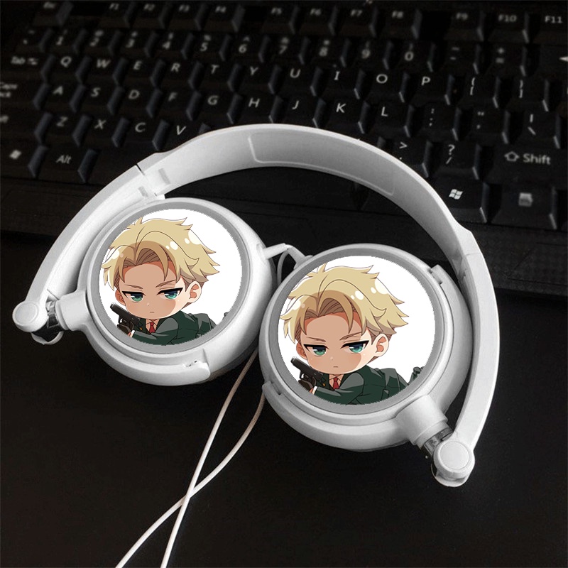 Tai nghe in hình nhân vật SPY x Family ver nằm anime chibi dạng chụp cắm dây tiện lợi