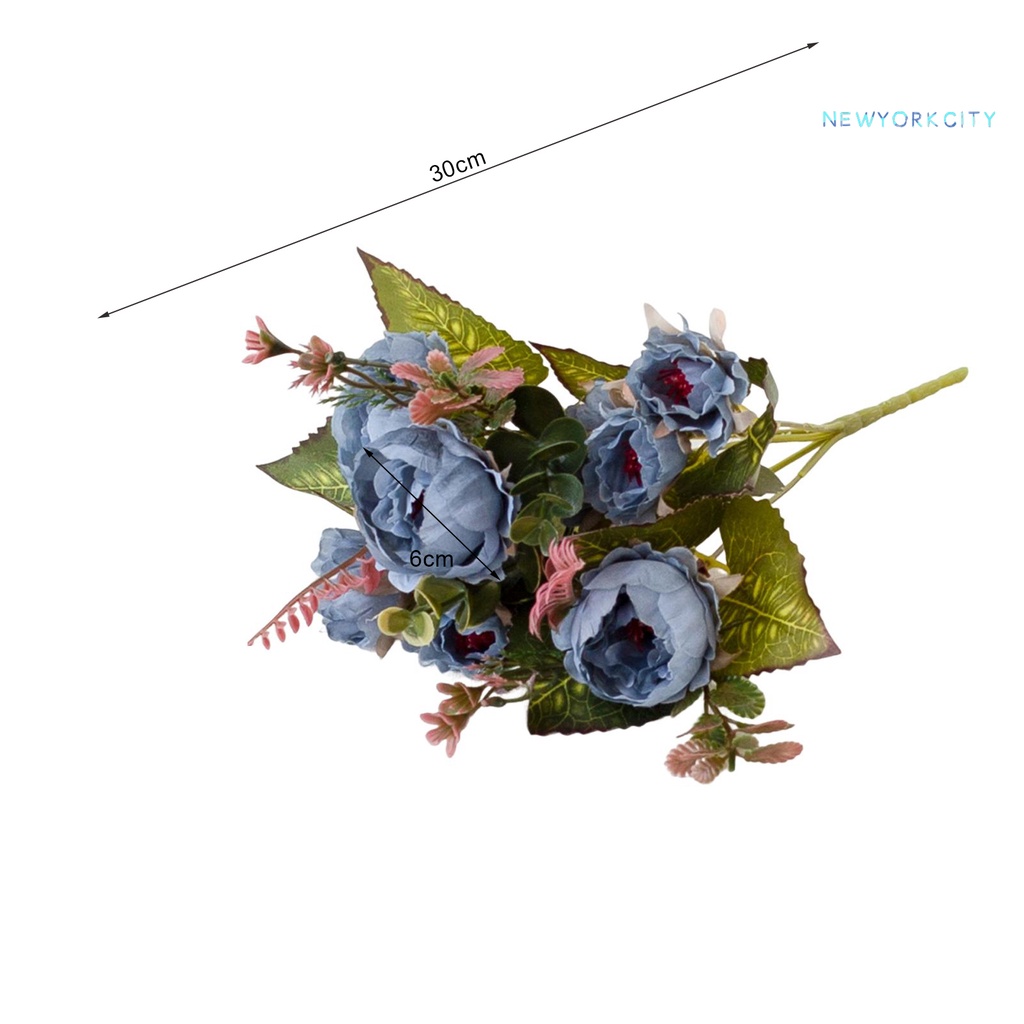 Ny-thiết Kế Hoạch Hoa Mẫu Đơn Giả Bằng Lụa Nhiều Đầu Tươi Tắn Đẹp Mắt DIY