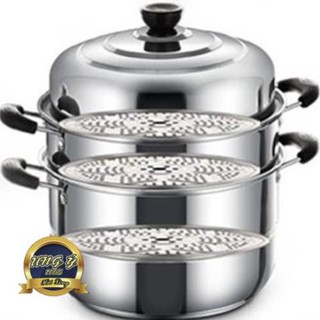 Nồi hấp inox 3 tầng
