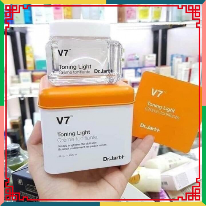 Kem V7 Toning Light Dr Jart Hàn Quốc, Mini Size 10ml, Full Size 50ml, Dưỡng Trắng Hồng Bật Tone [CHÍNH - HÃNG]