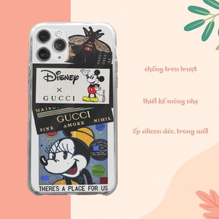Ốp lưng iphone GUCCI X MICKEY MOUSE cho Iphone 5 6 7 8 Plus X Xr 11 12 Pro Max JC20200800056