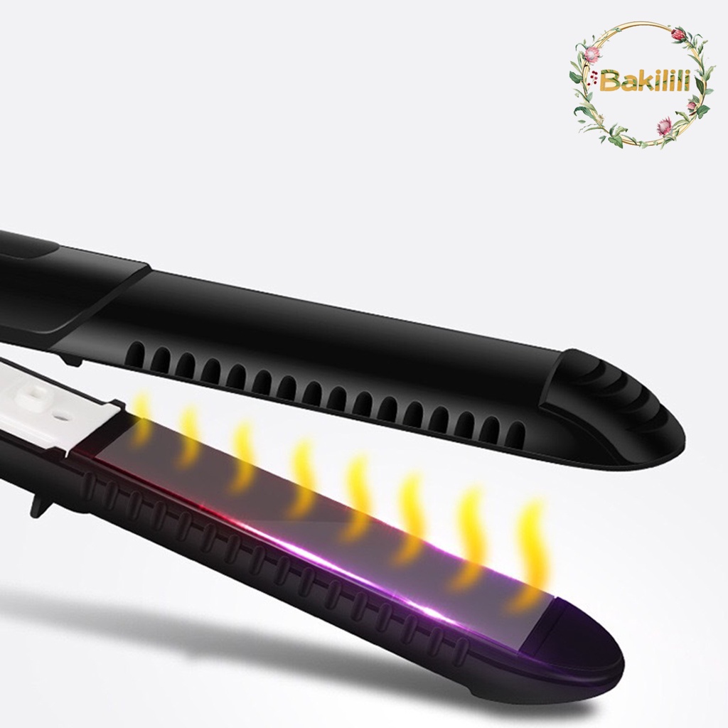 【BK】Hair Straightener Quick Heating Multifunctional Mini Thermostatic Hairstyle Modeling Iron Curler for Beauty