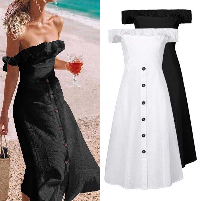 Đầm Maxi VONDA Trễ Vai Phong Cách Bohemian | BigBuy360 - bigbuy360.vn