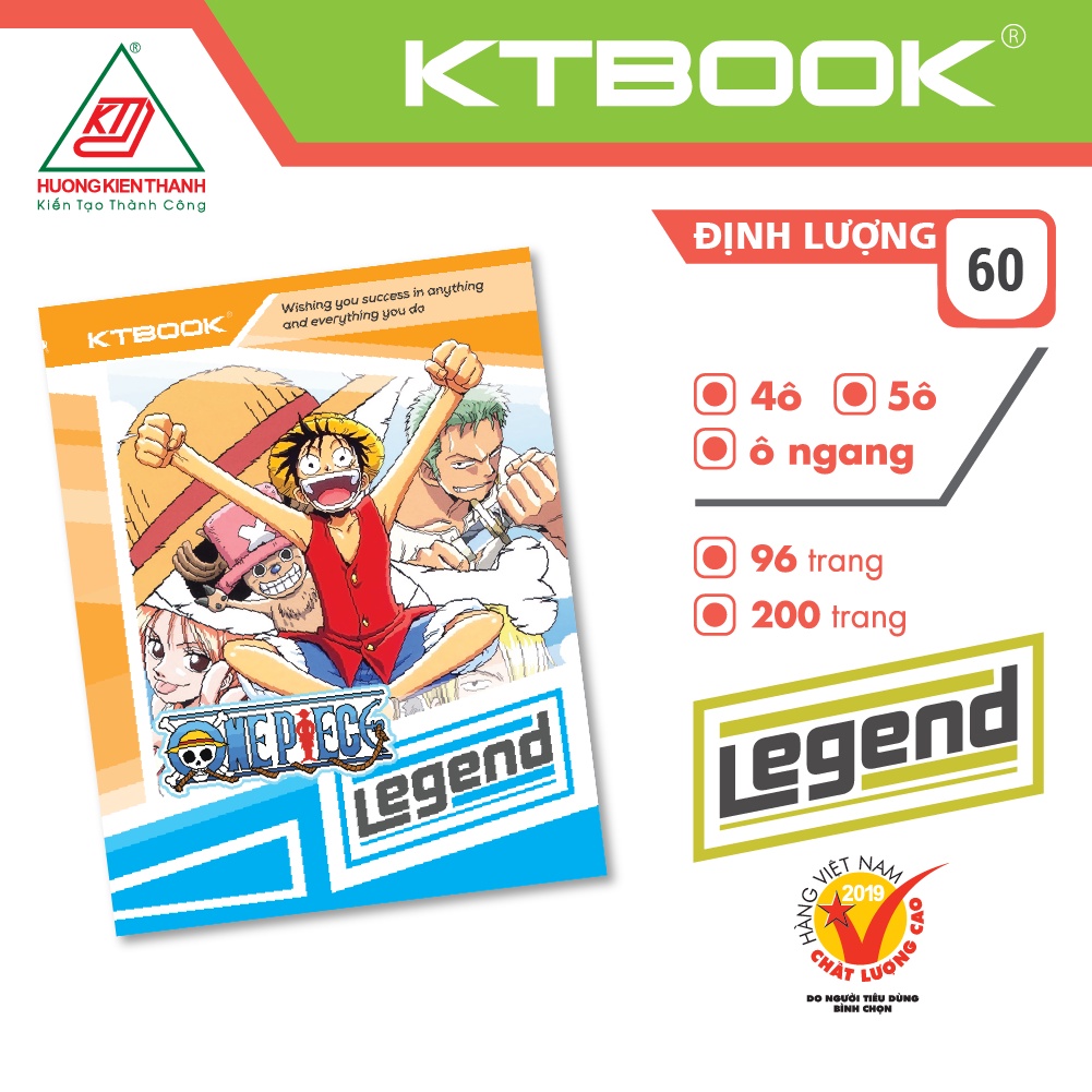 Gói 10 cuốn Tập Học Sinh KTBOOK Cao Cấp Giá Rẻ Legend giấy trắng ĐL 60 gsm - 96 trang