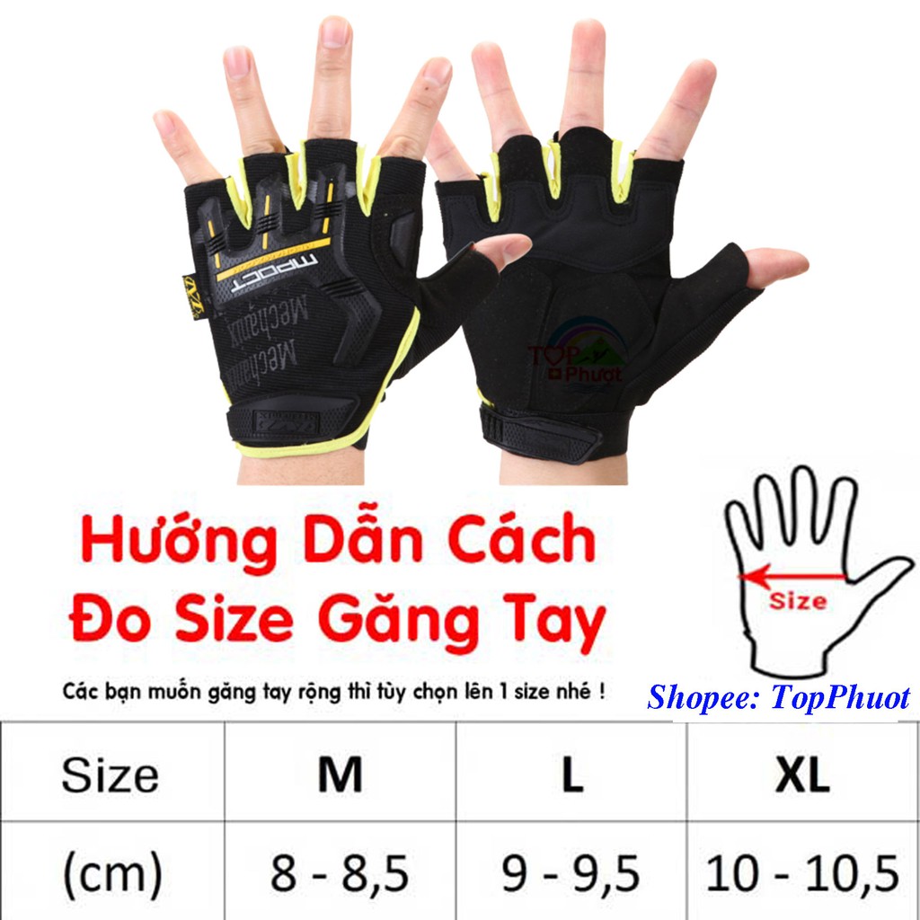Găng tay nam nữ cụt ngón Mechanix Cao cấp chống nắng đi xe đạp xe máy đi phượt