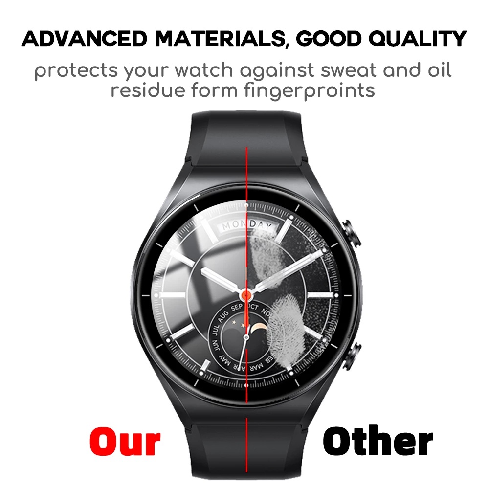 Miếng Dán Bảo Vệ Màn Hình Bằng Sợi Carbon HD Trong Suốt Chống Trầy Cho Đồng Hồ Xiaomi Mi Watch S1
