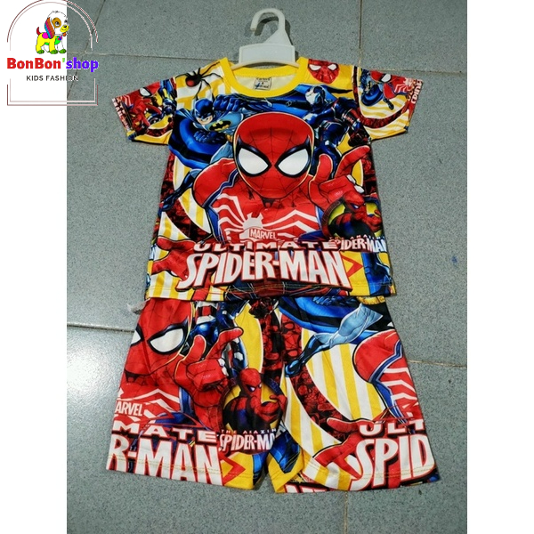 KM03_gói siêu khuyến mại cho bé trai gồm 5 bộ siêu nhân nhện, hàng siêu mát lạnh cho bé 1t-6t