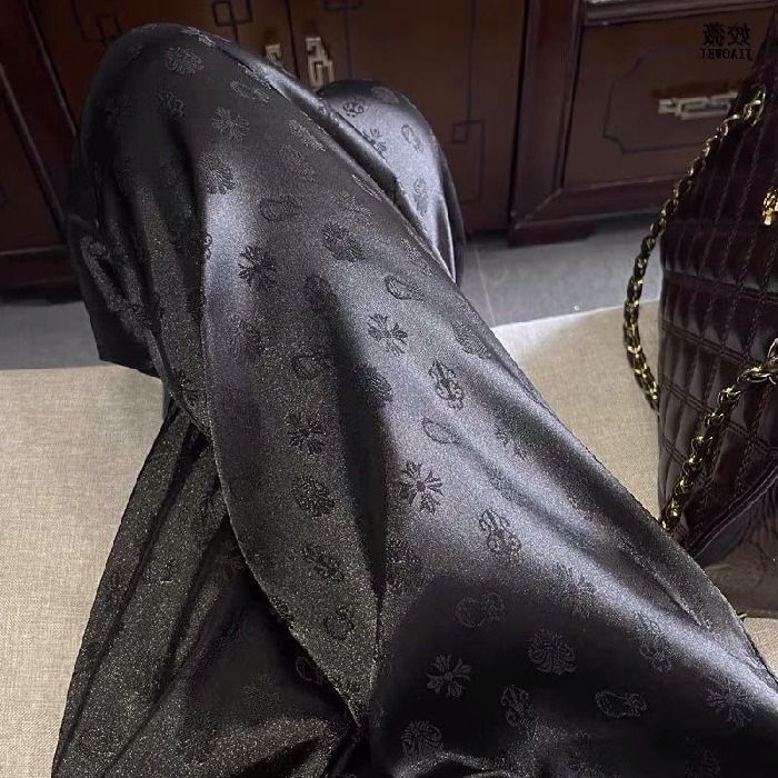 Jiashucheng Quần Dài Vải Lụa Satin Ống Rộng Dáng Suông Thời Trang Mùa Thu Cho Nữ