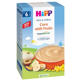 Bột ăn dặm HiPP 250g dinh dưỡng hoa quả sữa, bắp