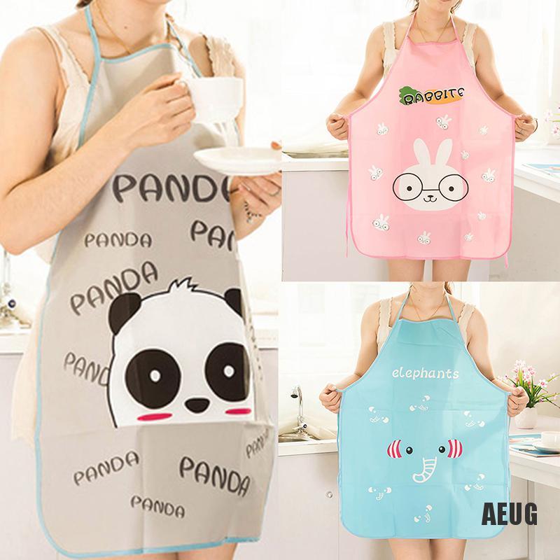 Tạp Dề Chống Thấm Nước In Họa Tiết Hoạt Hình Dễ Thương Cho Nữ