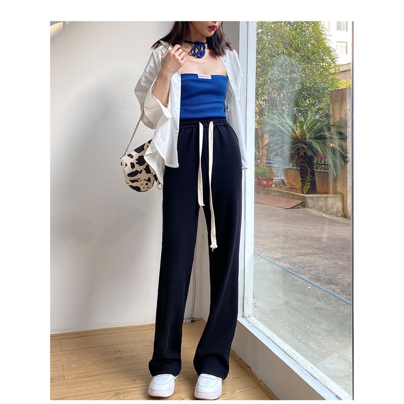 NRVP Quần Thể Thao Ống Rộng Phong Cách Hàn Quốc