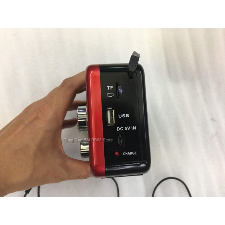 Máy nghe đài Radio FM Waxiba XB-521URT Có Kiêm Đèn Pin Loa Chạy Usb Thẻ nhớ Tiếng to Hát Hay Bắt sóng khỏe