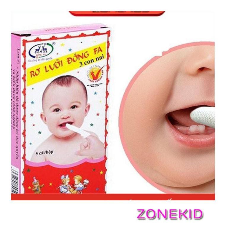 Rơ lưỡi Đông Pha, vệ sinh lưỡi cho bé sau khi uống sữa (hộp 5 cái)