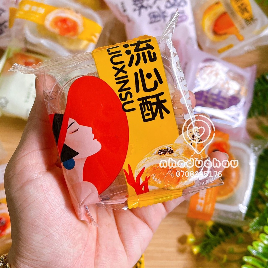 Một ký bánh pía ngàn lớp nhân mochi trứng muối các loại Đài Loan