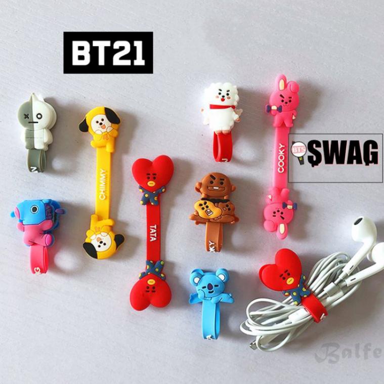 Balfe Dây cột dâp cáp tai nghe dành cho fan nhóm cá BTS tính