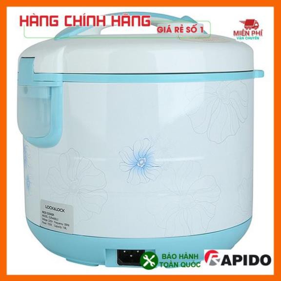 [Mã ELHADEV giảm 4% đơn 300K] Nồi Cơm Điện Lock&amp;Lock EJR446BLU (1.8 lít) - Xanh Da Trời, phù hợp gia đình từ 4-6 người.