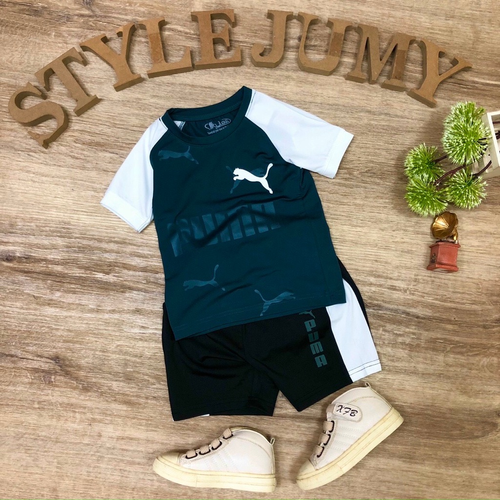 SIZE 1-10  ĐỒ BỘ BÉ TRAI THỂ THAO THUN LẠNH IN HÌNH CỌP