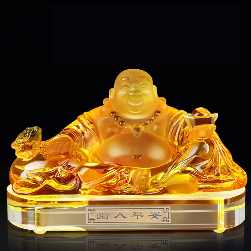 Tượng phật để xe ô tô, tượng di lặc để xe ô tô phong thủy tích hợp lưu trữ nước hoa xe sang trọng