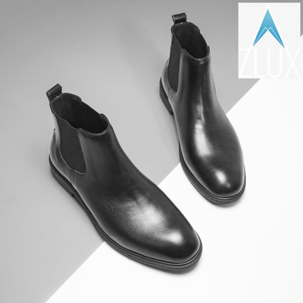 😘😘 Giày Nam Chelsea Boot Cao Cổ Cao Câp UDANY - GCN08 - Da Bò Thật Trơn Xịn Không Nhăn Màu Đen 🏄 😘