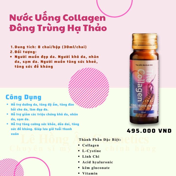 Nước Uống Collagen Đông Trùng Hạ Thảo Collagen Uống Đẹp Da Giữ Dáng Hộp 8 Chai