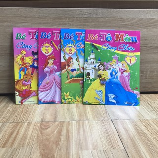 Combo 10 tranh bé tập tô màu công chúa