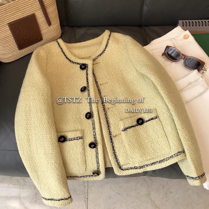 (ORDER) Áo dạ tweed xù kiểu dáng Hàn Quốc - Eudora.stu (kèm ảnh thật)