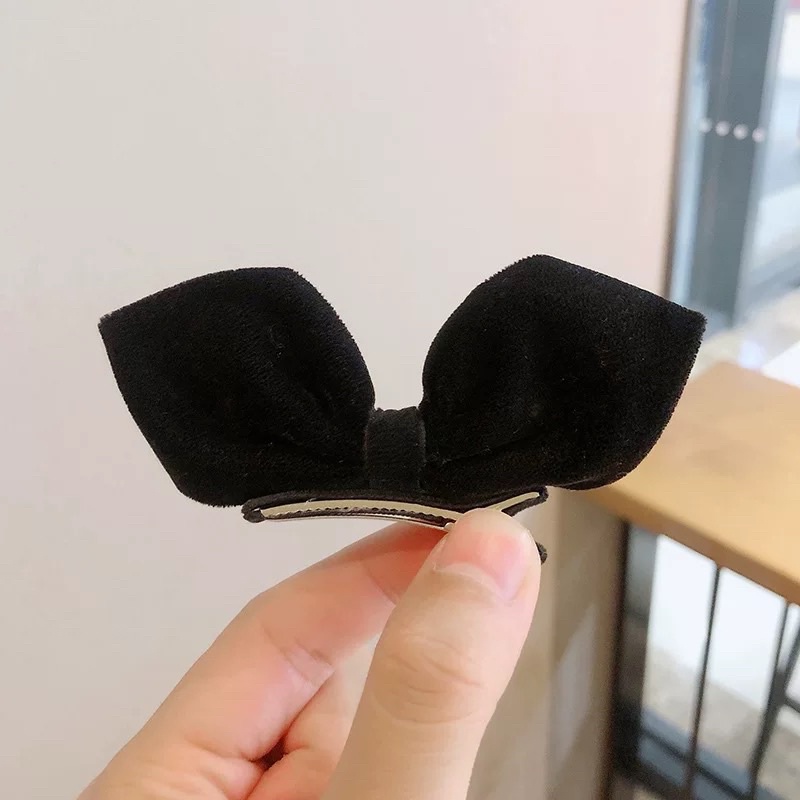 Màu ĐEN - [Tổng hợp phụ kiên cột kẹp tóc tông màu Đen dễ thương cho bé]