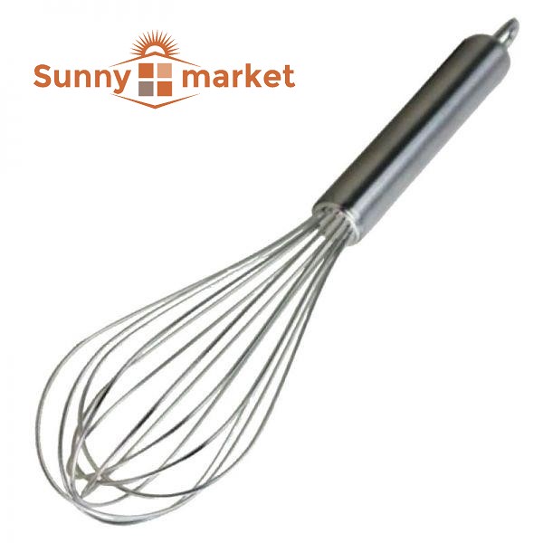 Cây đánh trứng kem bơ inox cầm tay cao cấp dài 28cm, dụng cụ đánh trứng