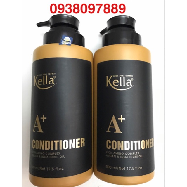 Bộ Gội xả cặp kella A+ vàng premium no sunfat   phục hồi tóc nát ,tái tạo biểu bì tóc, giúp tóc chắc khỏe