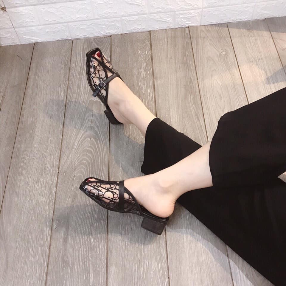 [Free ship từ 50k] Sục Dio hở mũi sang chảnh trong suốt