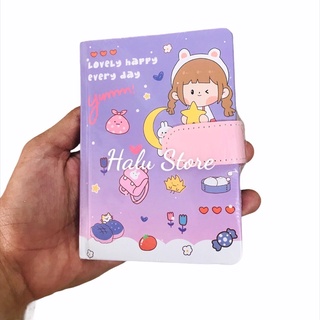 Sổ Tay Bìa Da cực dễ thương, Phong cách Hà Quốc - Sổ bìa da - VPP Halu