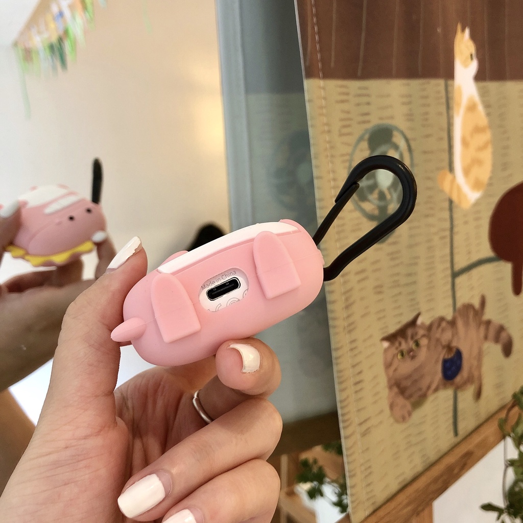 Vỏ silicon hoạt hình dễ thương chống trầy hộp tai nghe không dây Baseus W04 TWS Baseus W04 Pro