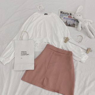 Set áo tay dài & chân váy hồng (ảnh thật ở cuối)
