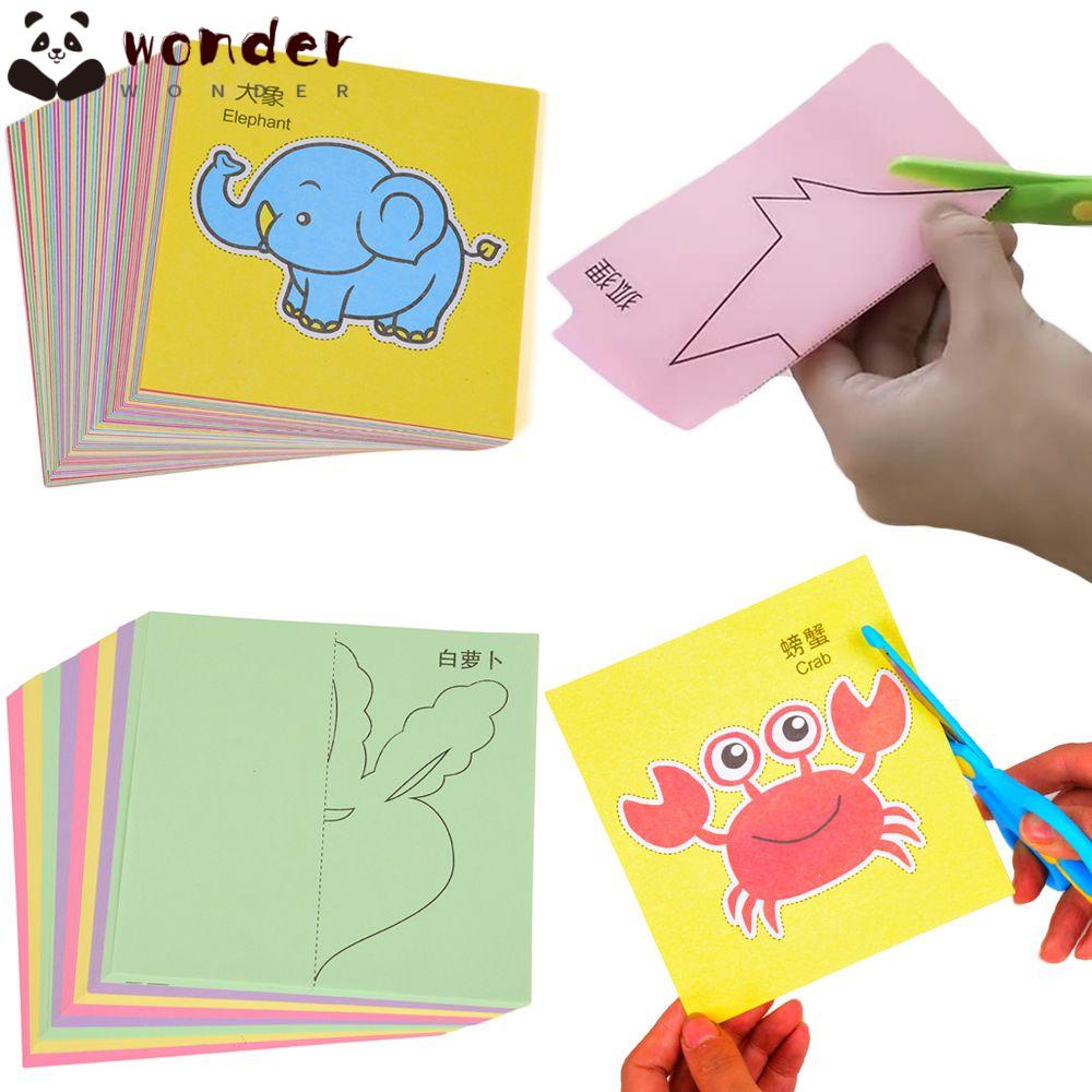 Bộ 96 món kéo cắt giấy thủ công DIY họa tiết trái cây động vật hoạt hình cho trẻ mẫu giáo