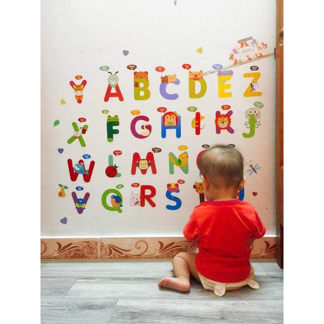 decal dán tường chữ cái abc