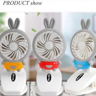 [KỊCH SÀN] QUẠT MINI QUẠT CẦM TAY ĐỂ BÀN HÌNH CON THỎ - XOAY 90 ĐỘ - GIÓ MẠNH, CHẠY ÊM - HÀNG NỘI ĐỊA