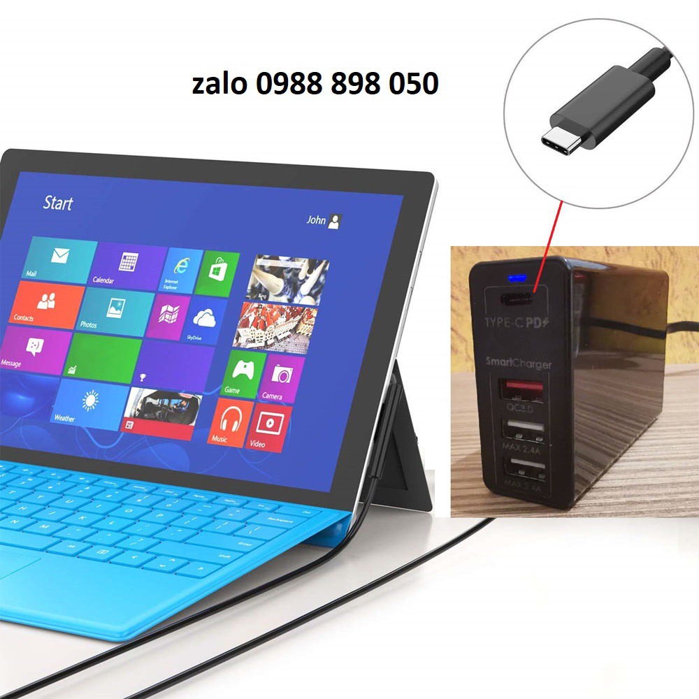 Dây Sạc Type C To Surface Pro